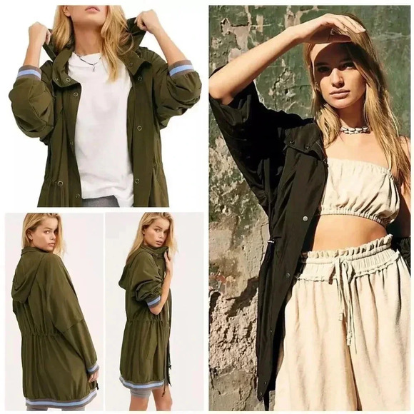 Free People Jackets & Blazers - Free People Wind swept jacket size L Wild sage green